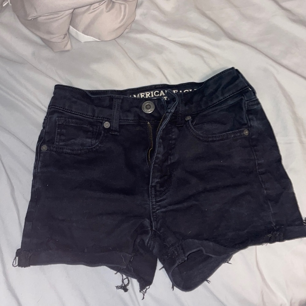 Black American Eagle shorts.